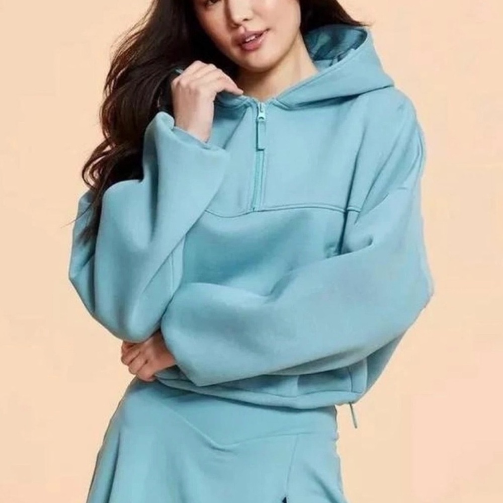 Blogilates Marshmallow Half Zip Hoodie